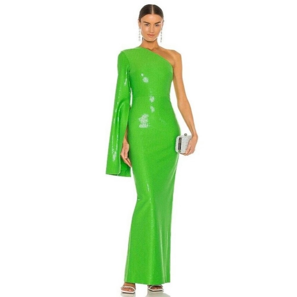 SOLACE London Valentina Maxi Dress Bright Green